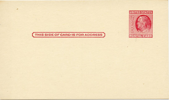 U. S. Postal Card, Two Cents-Carey's Emporium