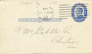 U. S. Postal Card, One Cent, 1913, Alart and McGuire Co., Green Bay, WI-Carey's Emporium