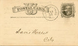 U. S. Postal Card, One Cent, 1882, American Express, Chippewa Falls, WI-Carey's Emporium