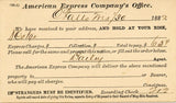U. S. Postal Card, One Cent, 1882, American Express, Chippewa Falls, WI-Carey's Emporium