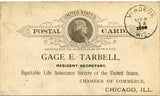 U. S. Postal Card, One Cent, 1892, Gage E. Tarbell, Chicago, IL-Carey's Emporium