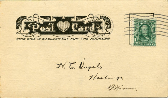 U. S. Postal Card, One Cent, 1907-Carey's Emporium