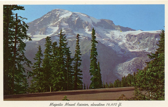 Majestic Mt. Rainier, Elevation 14410 ft., Mt. Rainier National Park, Washington State-Carey's Emporium