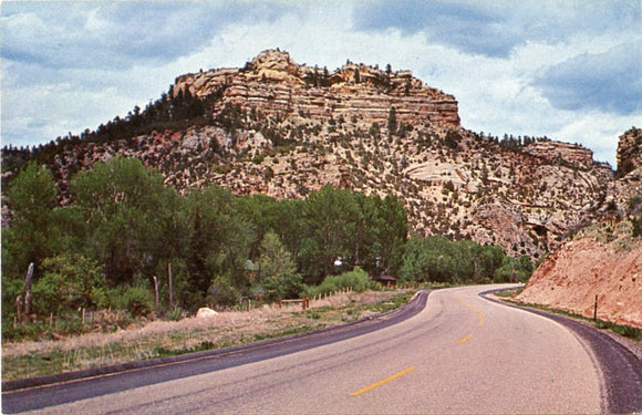 Scene in the Big Horn Mountains along U. S. Highway 16, in Ten Sleep Canyon-Carey's Emporium