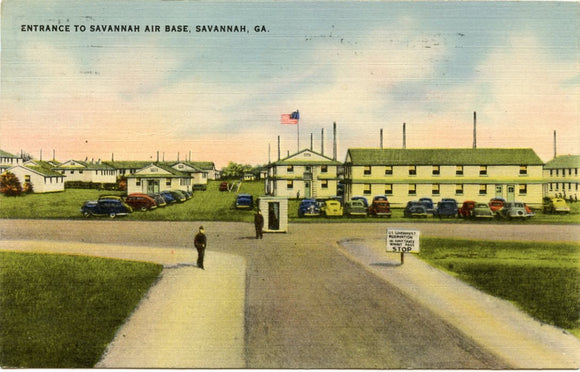 Entrance to Savannah Air Base, Savannah, GA-Carey's Emporium