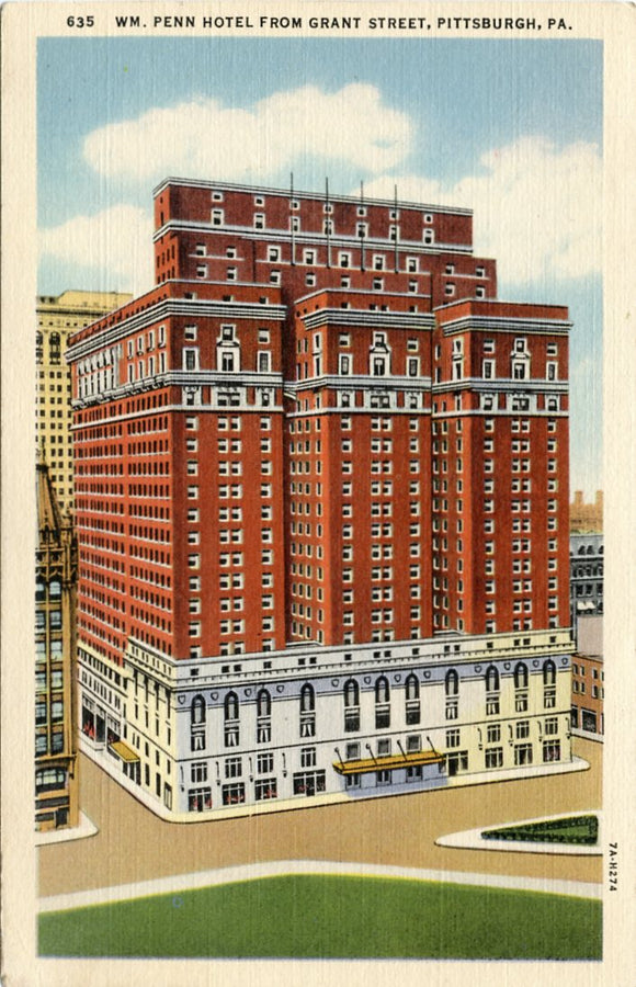Wm. Penn Hotel from Grant Street, Pittsburgh, PA-Carey's Emporium