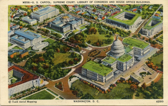 U. S. Capitol, Supreme Court, Library of Congress and House Office Buildings, Washington, DC-Carey's Emporium
