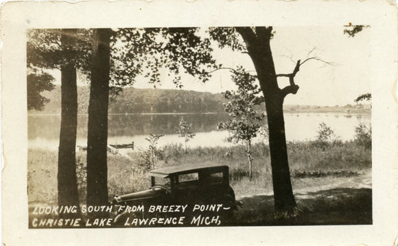 Looking South from Breezy Point, Christie Lake, Lawrence, MI-Carey's Emporium
