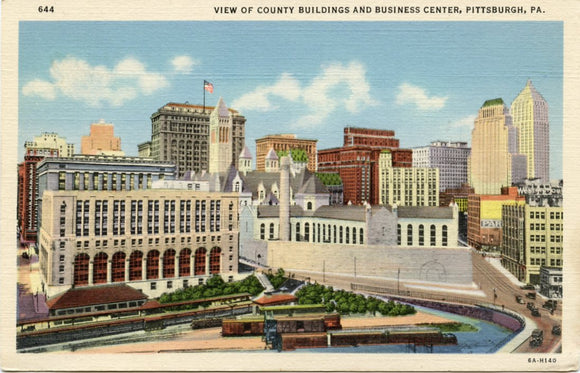 View of County Buildings and Business Center, Pittsburgh, PA-Carey's Emporium