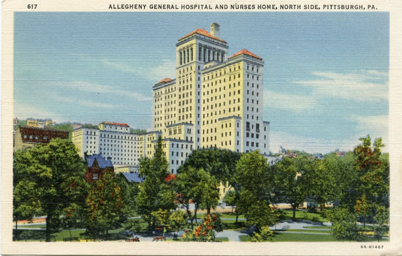 Allegheny General Hospital and Nurses Home, North Side, Pittsburgh, PA-Carey's Emporium
