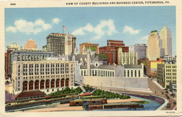 View of County Buildings and Business Center, Pittsburgh, PA-Carey's Emporium