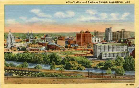 Skyline and Business District, Youngstown, OH-Carey's Emporium