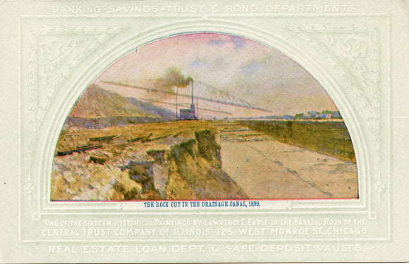 The Rock Cut in the Drainage Canal, 1899, Central Trust Company of Illinois, Chicago, IL-Carey's Emporium