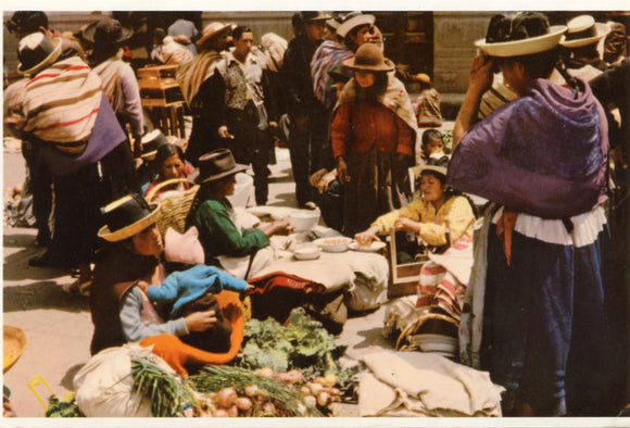 Vista Tipica de Mercado en Huancuyo, Peru-Carey's Emporium