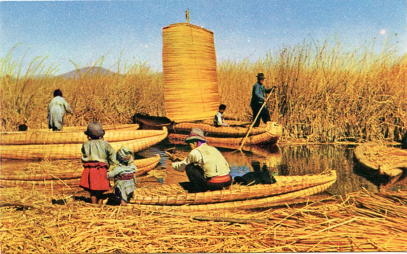 Los Indios Uros en Las Islas Flotantes, Puno, Peru-Carey's Emporium