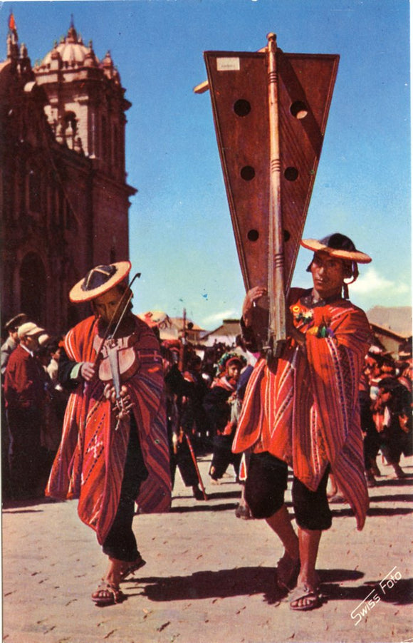 Musicos Indigenas en la Fiesta del Inti Raimi, Cuzco, Peru-Carey's Emporium