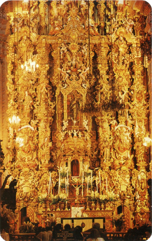 The Ornate Main Altar of the Sta. Prisca Parish, Taxco, Gro., Mexico-Carey's Emporium