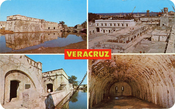 Four Views of San Juan de Ulua Fortress, Veracruz, Ver., Mexico-Carey's Emporium