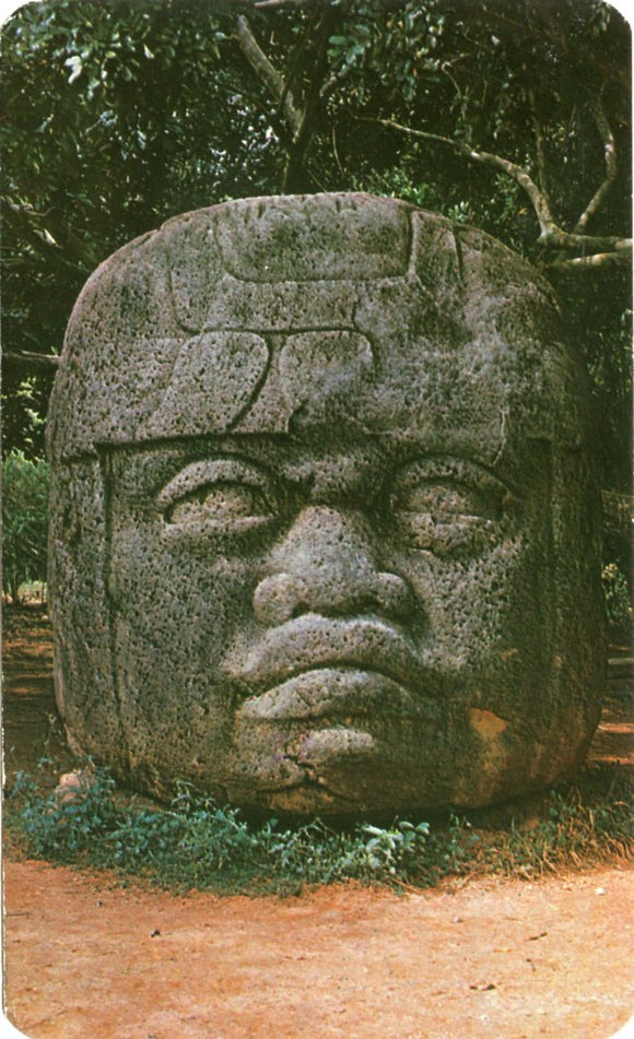 Colossal Olmec Head, Villahermosa, Tab., Mexico-Carey's Emporium