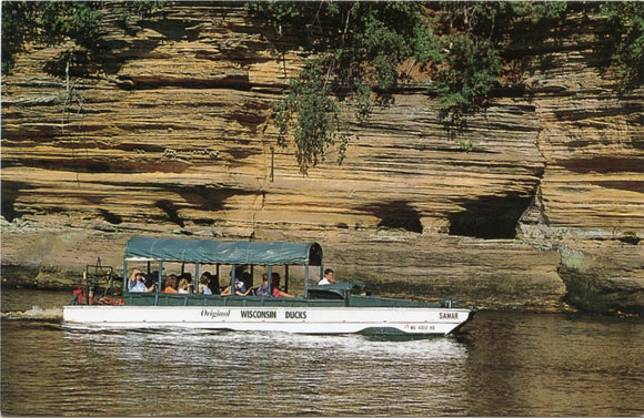 Duck and Sandstone Shoreline, on the Lower Dells of the Wisconsin River, Wisconsin Dells, WI-Carey's Emporium
