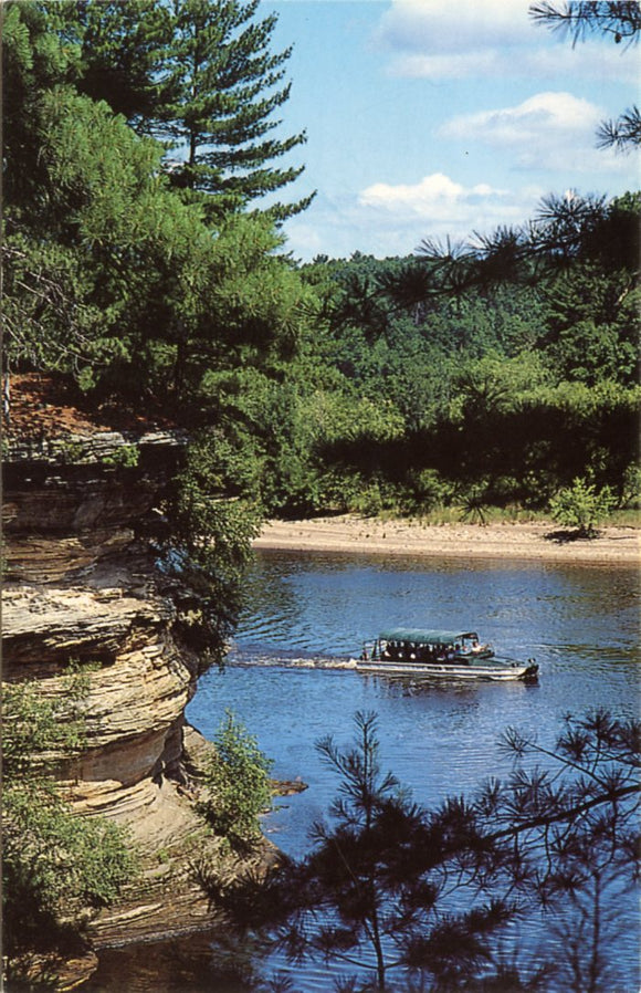 Duck and the High Rock Formations, on the Lower Dells of the Wisconsin River, Wisconsin Dells, WI-Carey's Emporium