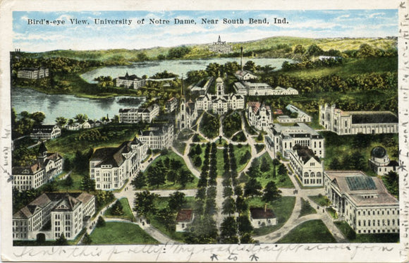Bird's-Eye View, University of Notre Dame, Near South Bend, IN-Carey's Emporium