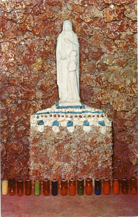 St. Ann's Marble Statue in Grotto, Carmelite Shrines, Munster, IN-Carey's Emporium