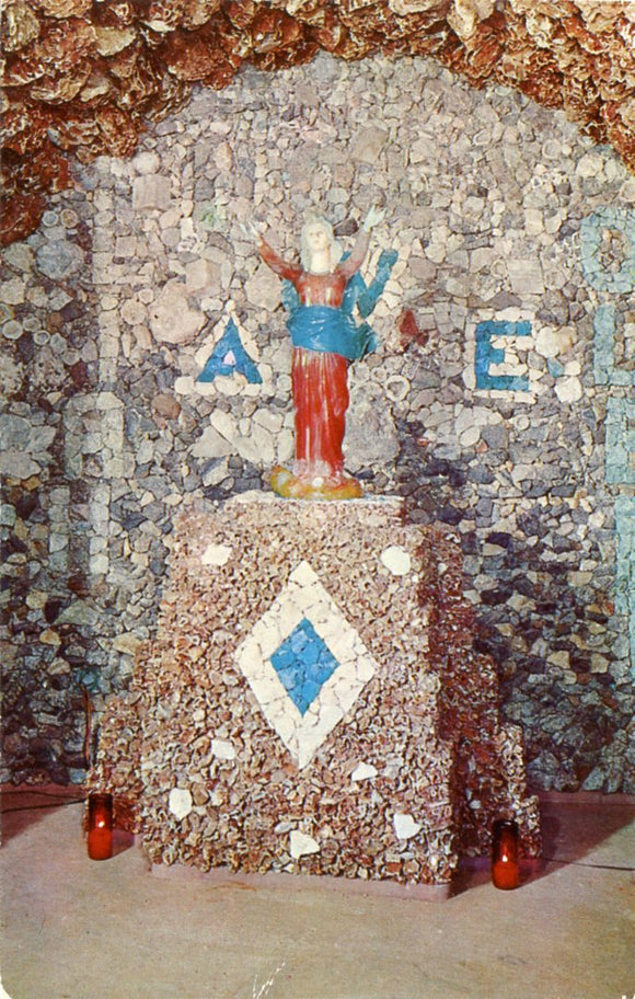 Fluorescent Assumption Chapel in Grotto, Seen Without the Ultraviolet Lights, Carmelite Shrines, Munster, IN-Carey's Emporium