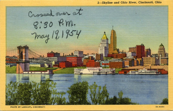 Skyline and Ohio River, Cincinnati, OH-Carey's Emporium