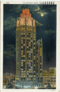 The Tribune Tower, by Night, Chicago, 1933 Century of Progress, Chicago World's Fair-Carey's Emporium