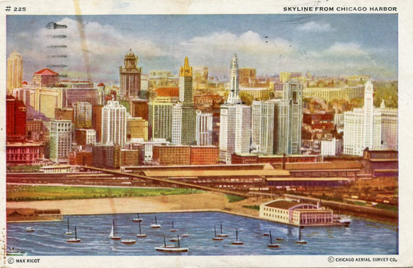 Skyline from Chicago Harbor, IL-Carey's Emporium