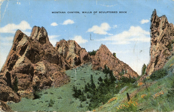 Walls of Sculptored Rock, Montana Canyon-Carey's Emporium