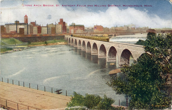 Stone Arch Bridge, St. Anthony Falls and Milling District, Minneapolis, MN-Carey's Emporium