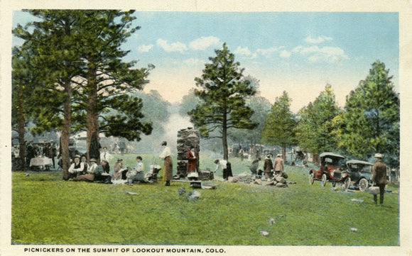 Picnickers on the Summit of Lookout Mountain, CO-Carey's Emporium