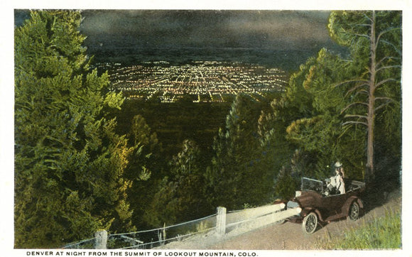 Denver at Night From the Summit of Lookout Mountain, CO-Carey's Emporium