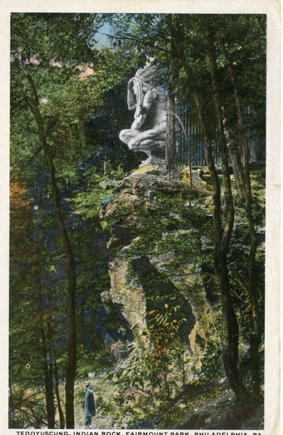 Teddyuscung, Indian Rock, Fairmount Park, Philadelphia, PA-Carey's Emporium