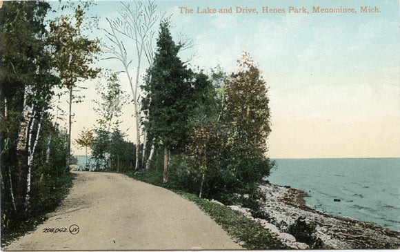 The Lake and Drive, Henes Park, Menominee, MI-Carey's Emporium
