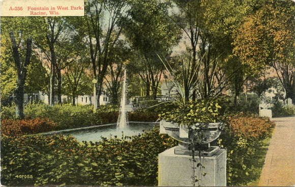 Fountain in West Park, Racine, WI-Carey's Emporium
