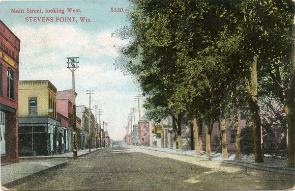 Main Street, Looking West, Stevens Point, WI-Carey's Emporium