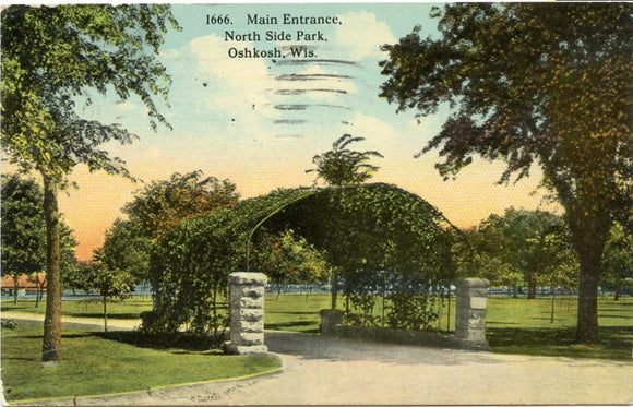 Main Entrance, North Side Park, Oshkosh, WI-Carey's Emporium