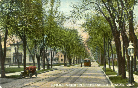 Looking South on Center Street, Winona, MN-Carey's Emporium