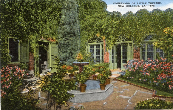 Courtyard of Little Theatre, New Orleans, LA-Carey's Emporium