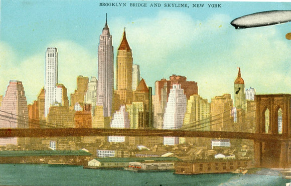 Brooklyn Bridge and Skyline, New York, NY-Carey's Emporium