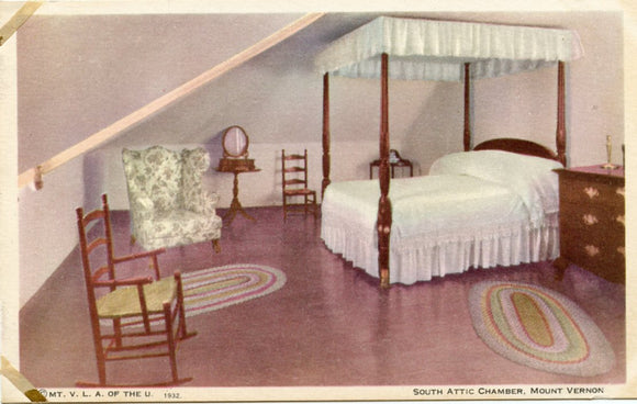 South Attic Chamber, Mount Vernon, VA-Carey's Emporium