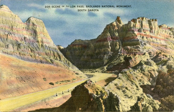 Scene in Dillon Pass, Badlands National Monument, SD-Carey's Emporium