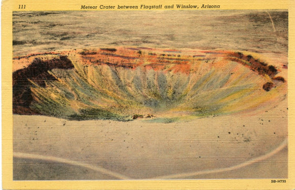 Meteor Crater, South of Highway 66, Between Winslow and Flagstaff, AZ-Carey's Emporium