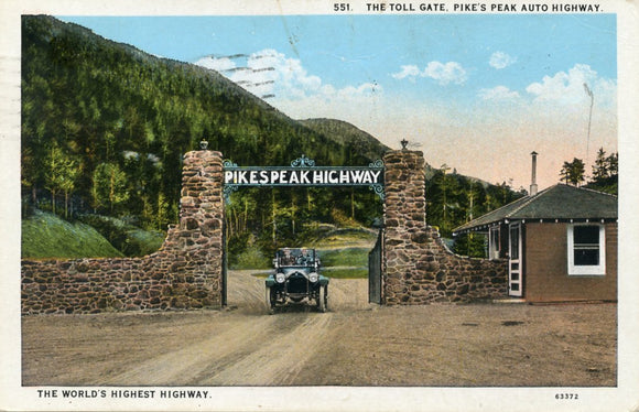 The Toll Gate, Pike's Peak Auto Highway, The World's Highest Highway-Carey's Emporium