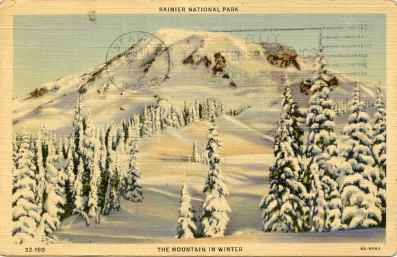 The Mountain in Winter, Rainier National Park-Carey's Emporium