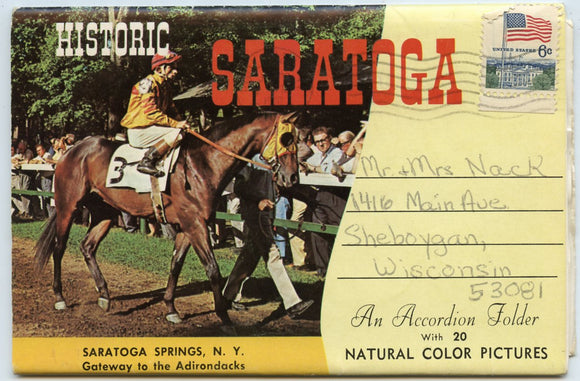 Historic Saratoga, Saratoga Springs, NY Souvenir Folder-Carey's Emporium