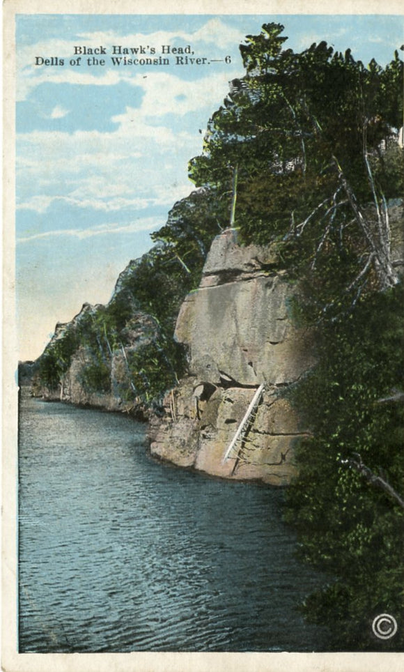 Black Hawk's Head, Dells of the Wisconsin River, WI-Carey's Emporium